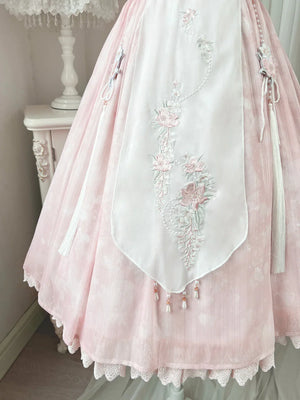 Smoke Fendai Hanfu antique lolita cute sweet Han element two-piece set - Yandan_Hanfu