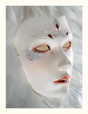 Soul Crop Antique Mask Full Face Adult Handsome Male Emperor - Yandan_Hanfu