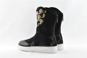 Men's shoes retro official boots auspicious cloud embroidery - Yandan_Hanfu