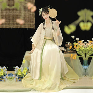 Song dynasty | Traditional Green&Blue Chinese Hanfu daily Spring and Summer new style - Yandan_Hanfu