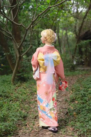 Traditional formal Japanese kimono women's visiting kimono set travel Japanese wedding dress - Yandan_Hanfu
