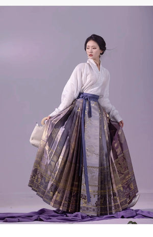 Zhong Ling Yuxiu, Qing Shi, Horse Dress - Yandan_Hanfu