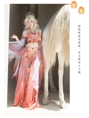 Butterfly of the Desert – Apsara-Inspired Costume in Dunhuang Western Style - Yandan_Hanfu