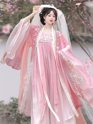 Tang-Dynasty Hako Skirt Daily Fairy Big Sleeve Shirt Spring and Summer - Yandan_Hanfu