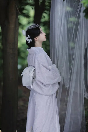 Purple high-end lace Taisho Romance modified kimono - Yandan_Hanfu