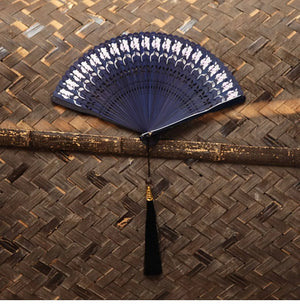 Folding fan female dance fan Hanfu Chinese style full bamboo fan - Yandan_Hanfu