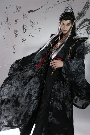 Dark Immortal Robe – Unisex Hanfu Outfit Inspired by Chinese Xianxia & Traditional Taoist Style - Yandan_Hanfu