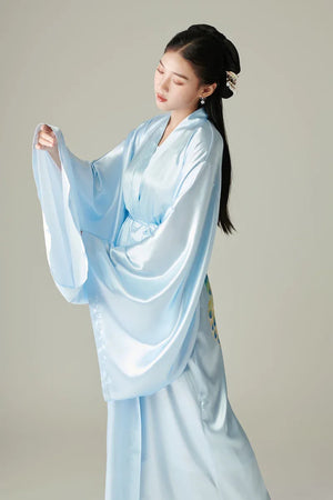 New Chinese style high-end morning robe large size nightgown Hanfu wide-sleeved pajamas - Yandan_Hanfu
