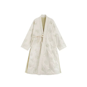 Snowseeker – Tang-Inspired Long Hanfu Robe & Song-Style Pants Set | Elegant Winter New Chinese Outfit - Yandan_Hanfu