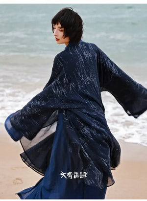 Super fairy autumn three-piece Hanfu antique jacket Chinese suit women's clothing - Yandan_Hanfu