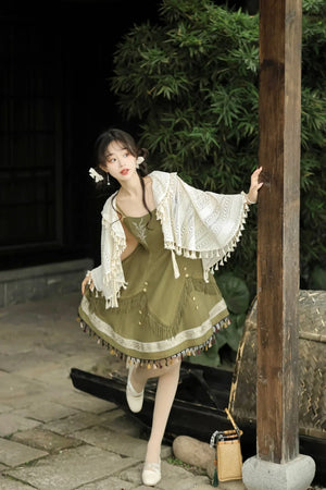 Chinese style cicada Mori exquisite cape Han element sweet Lolita Hanfu - Yandan_Hanfu