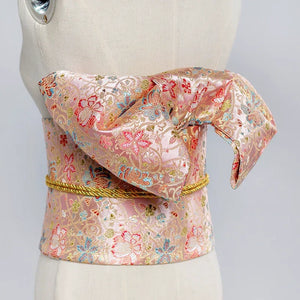 Japanese kimono waist seal Yukata belt gorgeous brocade bow belt styling knot waist seal - Yandan_Hanfu