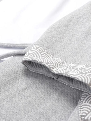 Thickened trousers pajamas set Chinese style gray Hanfu loungewear - Yandan_Hanfu