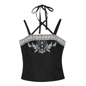 Silver Bell Hanfu Women's Han Element Improved Top Half Skirt Ancient Clothing Full Set Miao Xinjiang Exotic Style Daily - Yandan_Hanfu