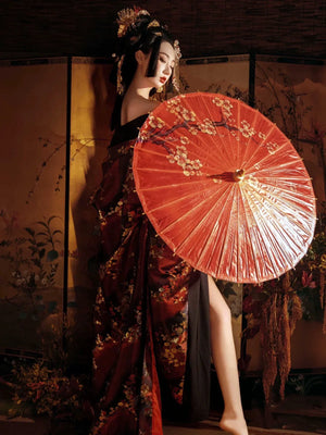 Korean black Hanbok Set β Exotic Long Robe Outfit for Photoshoots & Stage | Yanjian-Inspired Style - Yandan_Hanfu