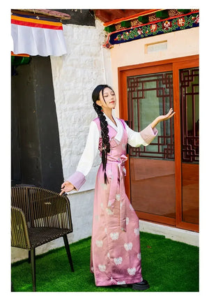 Tibetan traditional long skirt clothing - Yandan_Hanfu