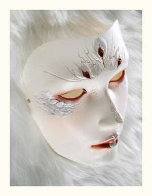 Soul Crop Antique Mask Full Face Adult Handsome Male Emperor - Yandan_Hanfu