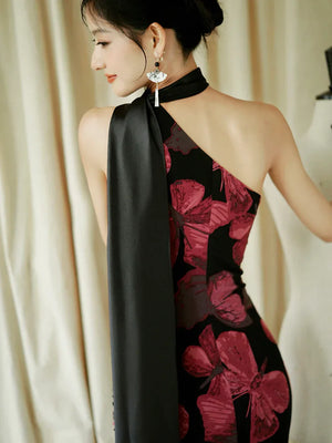 "Shadow" fishtail streamer robe knot bride engagement annual party dress - Yandan_Hanfu