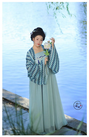 Bicheng – Plus Size Tang-Style Hanfu | Famen Temple Inspired Qi-Xiong Set for Autumn - Yandan_Hanfu