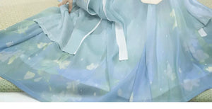 Song dynasty | Traditional Green&Blue Chinese Hanfu daily Spring and Summer new style - Yandan_Hanfu