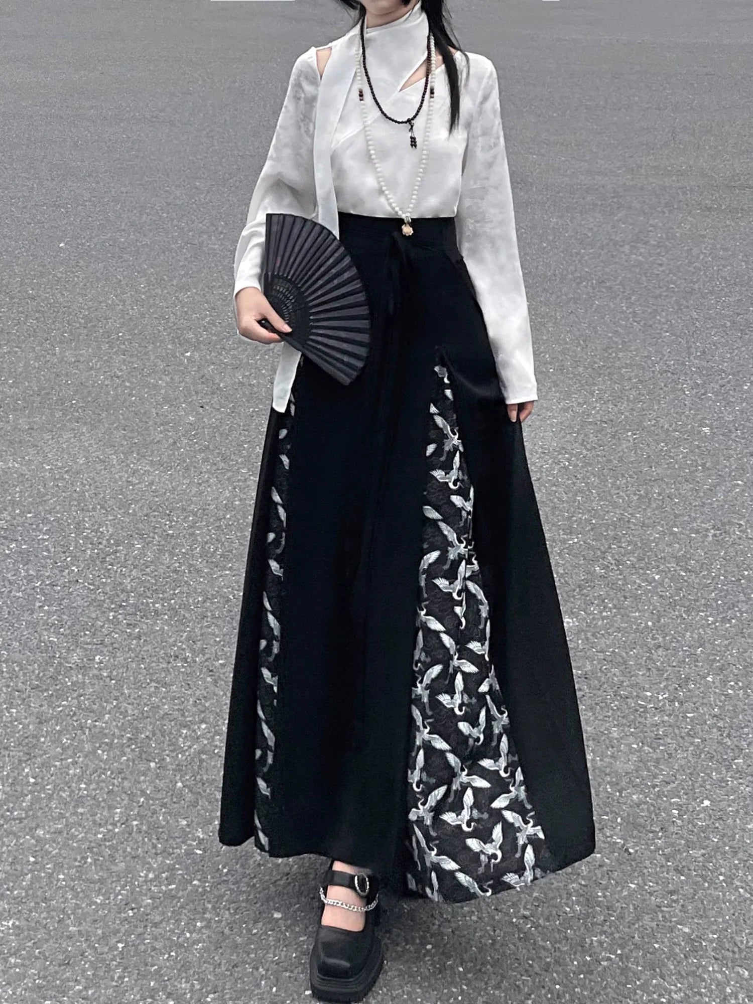 New Chinese style | shirt top embroidered horse skirt suit - Yandan_Hanfu