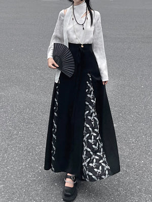 New Chinese style | shirt top embroidered horse skirt suit - Yandan_Hanfu