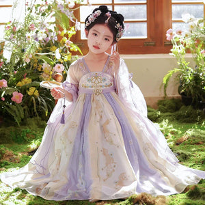 Tang Dynasty Purple Hanfu girls ancient summer dress - Yandan_Hanfu