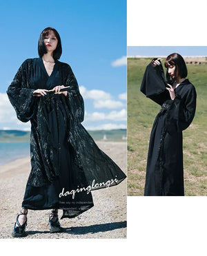 Super fairy autumn three-piece Hanfu antique jacket Chinese suit women's clothing - Yandan_Hanfu