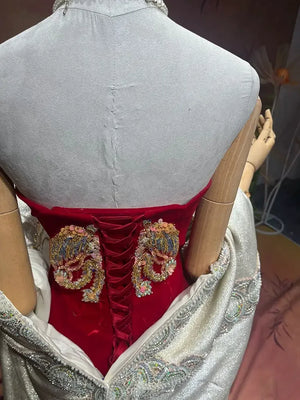 Scarlet Promise – Luxury Modern Red Bridal Qipao - Yandan_Hanfu