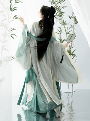 Song Dynasty | Hanfu Women's Green Daily Long Gown Wrap Skirt - Yandan_Hanfu