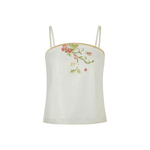 Bogu Peach Blossom apricot floral camisole on white background