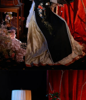 "Pomegranate" red cheongsam dress engagement Hanfu horse dress set - Yandan_Hanfu