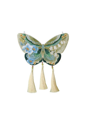 Double-Sided Embroidered Hanfu Crossbody Bag – Chinese Style Pouch for Traditional Outfit Matching - Yandan_Hanfu