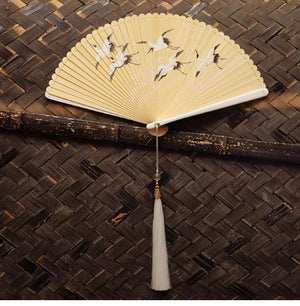 Folding fan female dance fan Hanfu Chinese style full bamboo fan - Yandan_Hanfu