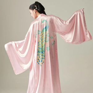 New Chinese style high-end morning robe large size nightgown Hanfu wide-sleeved pajamas - Yandan_Hanfu