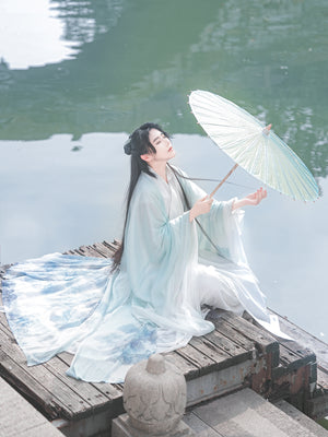Wait for the misty rain Ming Dynasty Taoist robe male hanfu