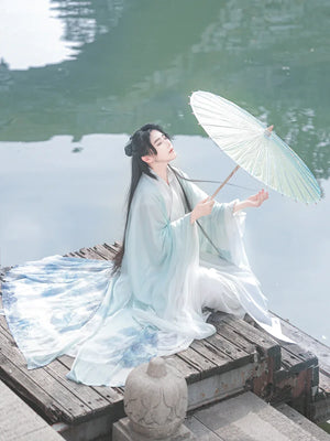 Wait for the misty rain Ming Dynasty Taoist robe male hanfu - Yandan_Hanfu