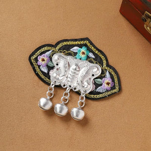Guizhou Miao ethnic style intangible cultural heritage refrigerator sticker embroidery Miao silver fringed handmade - Yandan_Hanfu