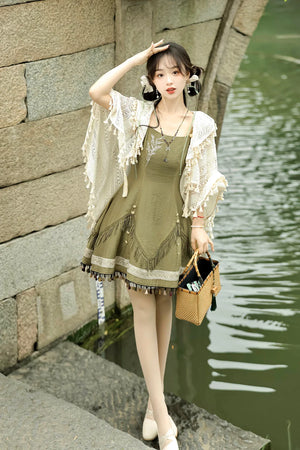 Chinese style cicada Mori exquisite cape Han element sweet Lolita Hanfu - Yandan_Hanfu