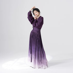 Discover a Purple modern hanfu with elegant hanfu sleeves, a stylish hanfu jacket, and timeless charm. Perfect for princess hanfu dress, fairy hanfu dress, or casual hanfu, it suits every hanfu woman. Pair with a hanfu shirt or wear it as a modern hanfu dress. Inspired by Ming Dynasty hanfu, it’s ideal for hanfu cosplay or as a cozy winter hanfu. Visit our hanfu shop for the best modernised hanfu and authentic blue hanfu.