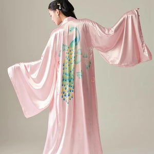 New Chinese style high-end morning robe large size nightgown Hanfu wide-sleeved pajamas - Yandan_Hanfu
