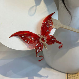 Dunhuang Princess Headpiece Set – Exotic Red Tassel Hair Accessories for Hanfu & Oriental Dance - Yandan_Hanfu