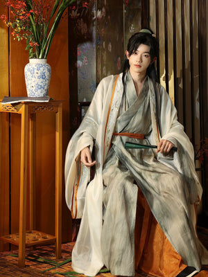 Fusang Elegance – Song Dynasty Inspired Hanfu with Embroidered Top & Flowing Pleated Skirt - Yandan_Hanfu