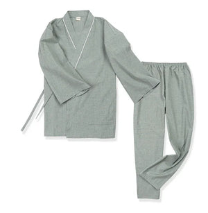 Spring&summer antique pure cotton men's large-size Hanfu pajamas - Yandan_Hanfu