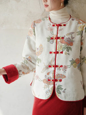 Red Velvet Cheongsam – Modern Chinese Winter Dress with Butterfly Bead Embroidery - Yandan_Hanfu