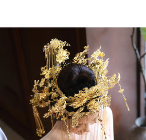 Jade Pool – Original New Chinese Style Evening Gown for Engagement & Elegant Toast Ceremonies - Yandan_Hanfu