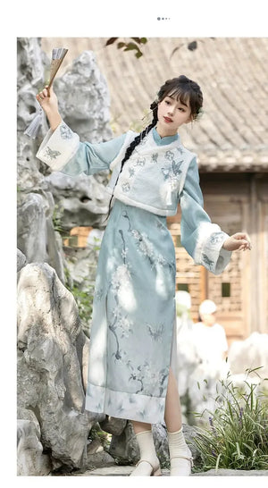 Thickened Improved Cheongsam&Qiapo Women - Yandan_Hanfu