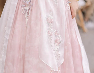 Smoke Fendai Hanfu antique lolita cute sweet Han element two-piece set - Yandan_Hanfu