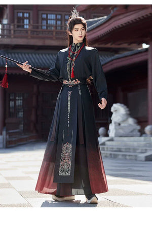 Junlin | Unisex Traditional Hanfu Set – Flowing Wide-Sleeve Xianxia-Inspired Outfit for Spring & Summer - Yandan_Hanfu