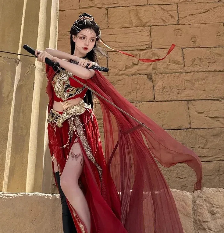 Sacred Flame Western Regions Dancer Classical Clothing Hanfu Women's Exotic Style - Yandan_Hanfu